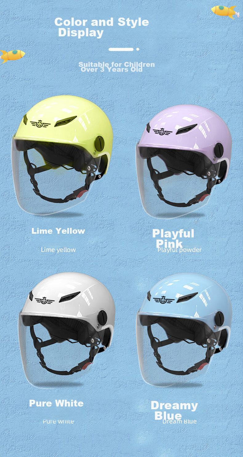 Mypick Children's Helmet, New National Standard 3C Certified, for Electric Bicycles, Boys And Girls, Motorcycles, Students, Riding Safety Helmet 6