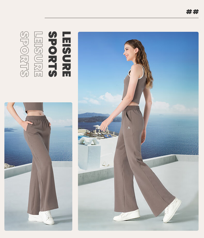 CAMEL Casual Sports Set, New Women's Outerwear, Wide-Leg Straight Pants, Vest Three-Piece Set, Knitted Casual Sportswear 24