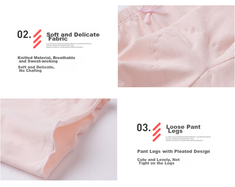 LangSha Children's Underwear, Girls' Safety Shorts, Cotton Anti-Exposure Underpants, Big Kids Boxer Briefs, 2-Pack, Pink And White, Size 130 17
