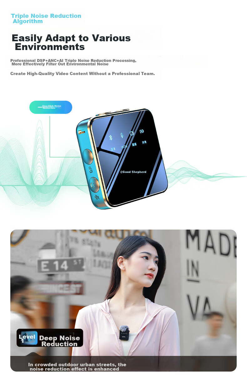 Haomuren Wireless Lavalier Microphone Live Streaming Receiver, Mobile Phone-Specific Recording Device, Sound Card Noise Reduction, Douyin Host Karaoke Video Recording, Small Bee Computer Camera Microphone, One-To 5