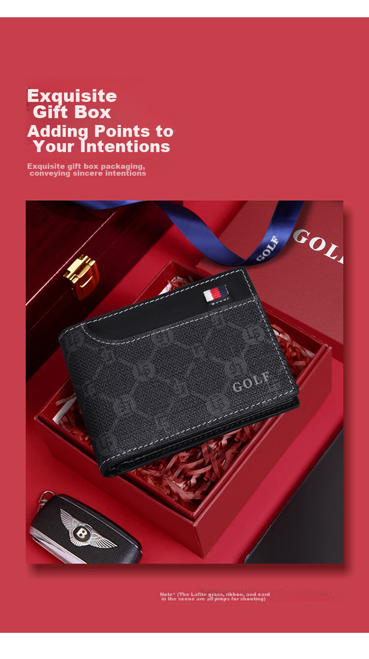 GOLF Driver's License Holder for Men And Women, Car Driving Permit Case, Protective Cover, Card Holder, Gift Box Set 2