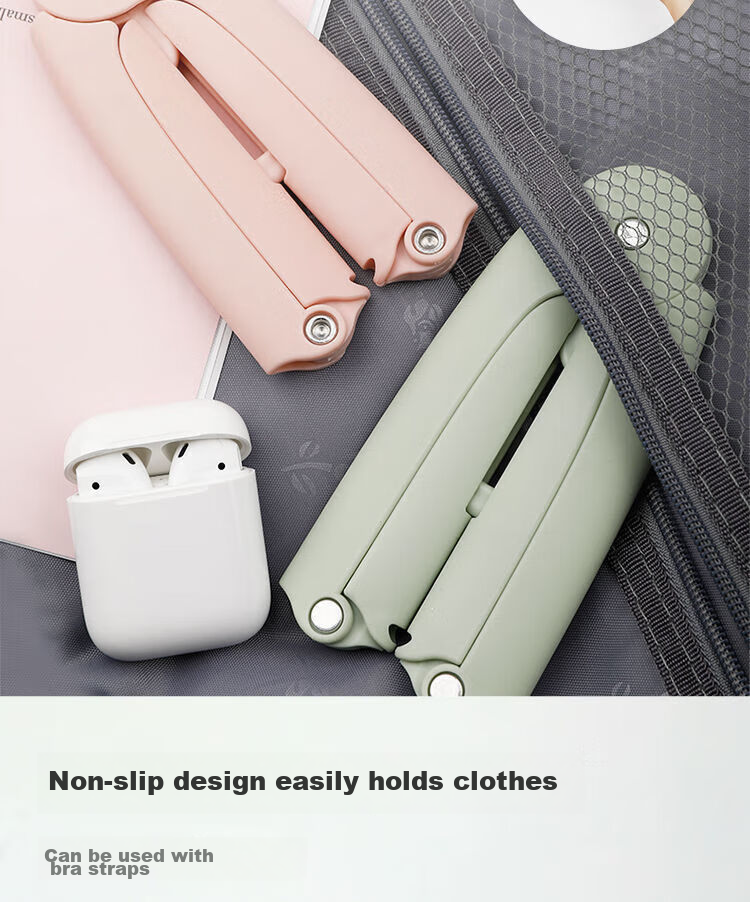 Koryo Keiko Travel Folding Clothes Hangers Portable Lightweight Home Dormitory Non-Slip Drying Rack 6-Pack (Beige + Coffee) 10