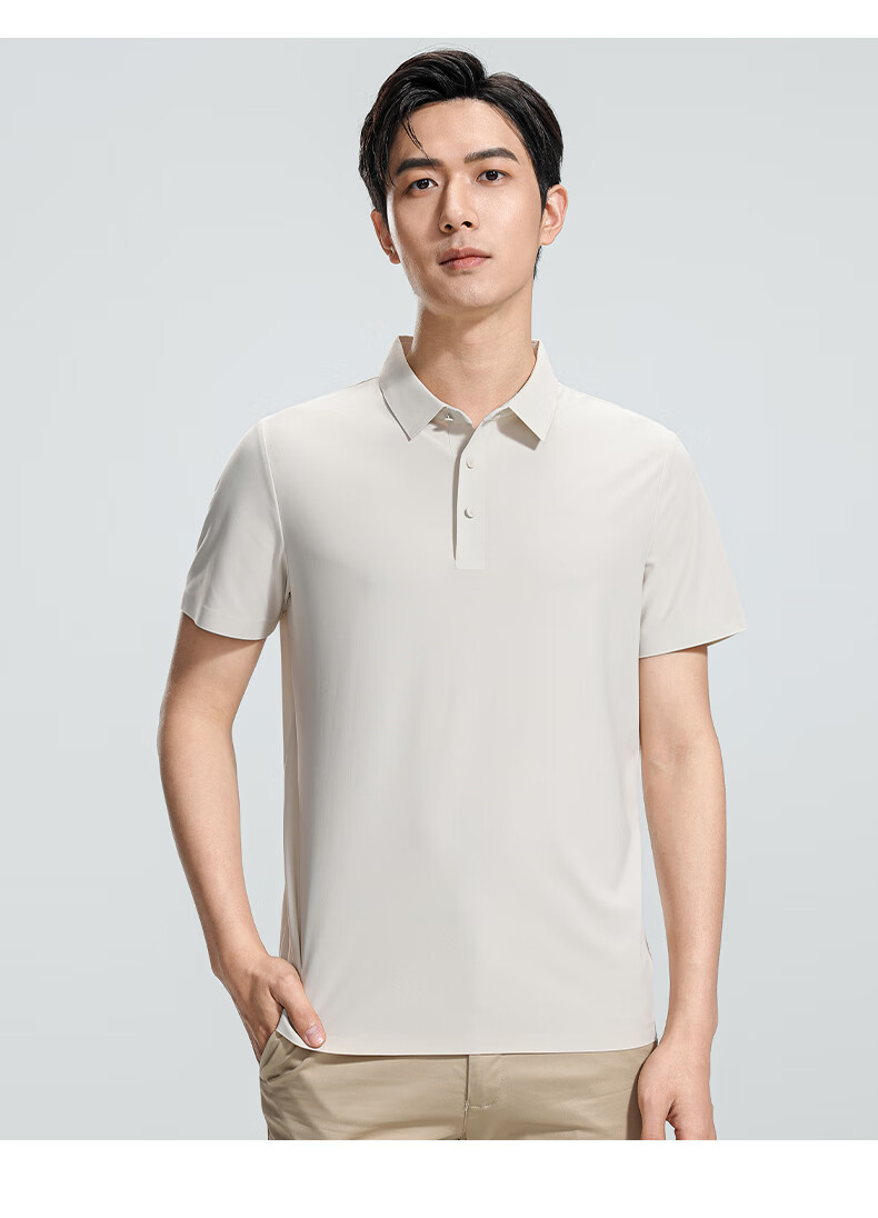 ROMON 7A Antibacterial Short Sleeve Polo Shirt Men Summer Cool Touch Sun Protection Business Shirt 13