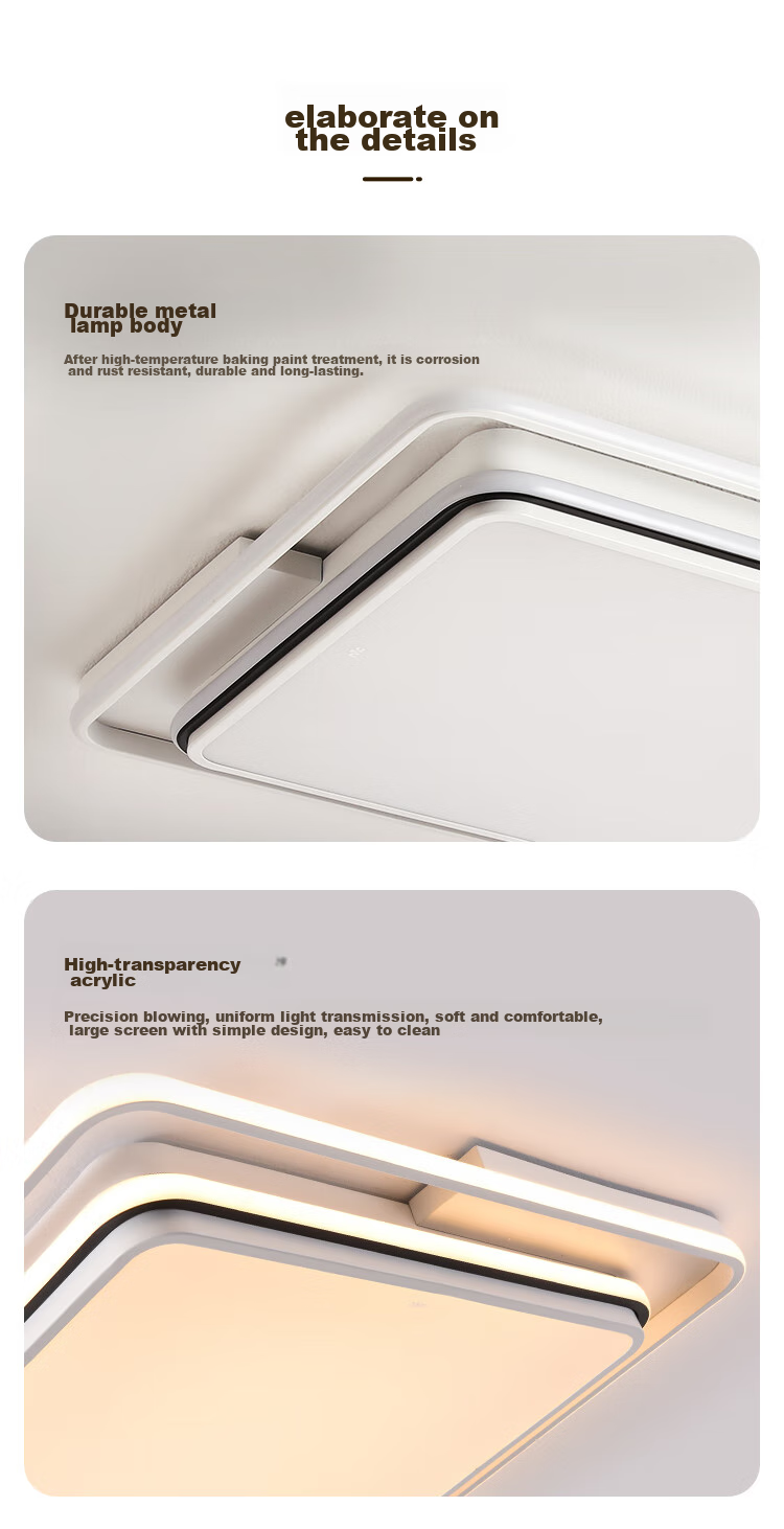 NVC LED Tri-Color Dimmable Ceiling Light Main Bedroom Lamp 2026 High-End Nordic Style Linear Light 10