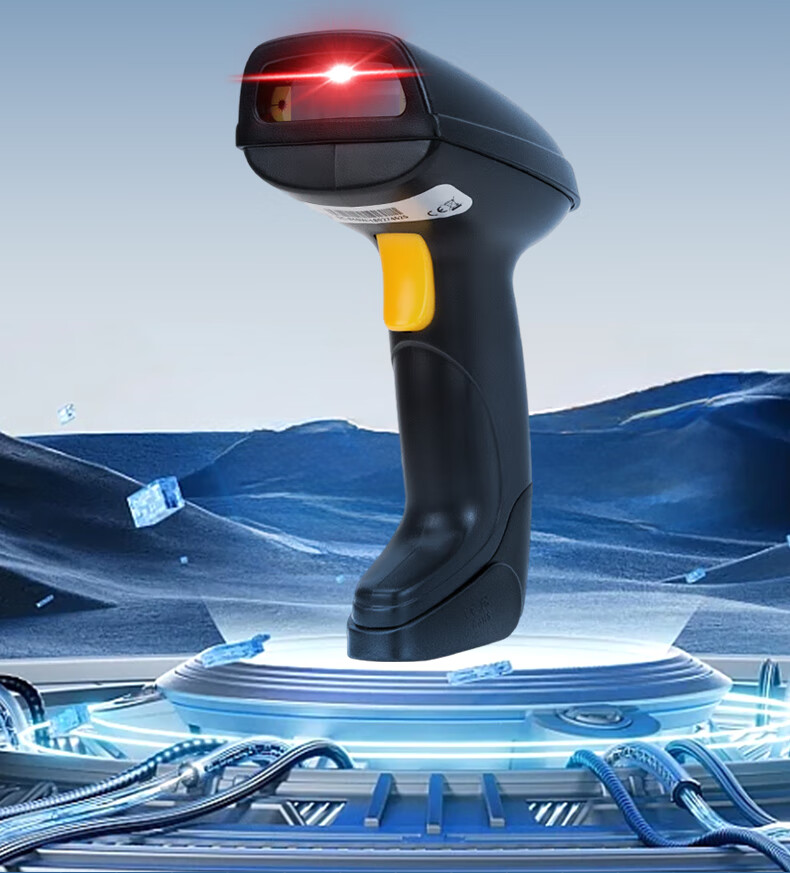Shangchen Wireless Barcode Scanner 810G Handheld Laser Scanner for Warehouse Logistics and Express Delivery Inventory Management, 1D Barcode Reader 2
