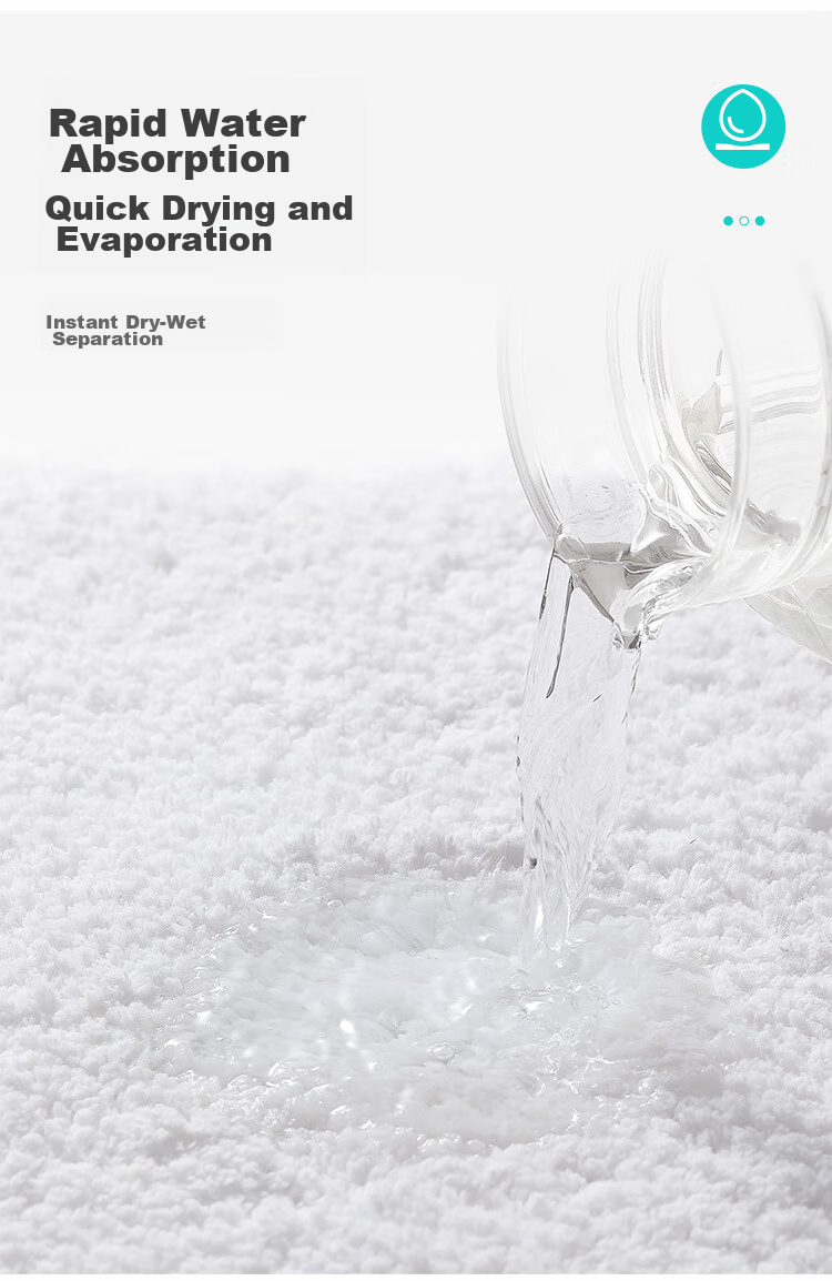 Dajiang Bathroom Mat, Absorbent Non-Slip Floor Mat for Toilet Entrance, Bathroom Foot Pad, 40x60cm 8