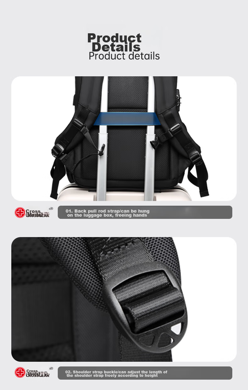 CROSSGEAR Swiss Cross Medal Backpack 17.3-Inch for ASUS Laptops, Business Travel Large Capacity Backpack 18