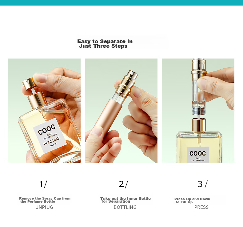 Siwangongli Perfume Refillable Bottle, Bottom Filled with High-End Travel Portable Mini Perfume Spray Bottle, Empty Bottle SW7369 Cherry Blossom Pink 14