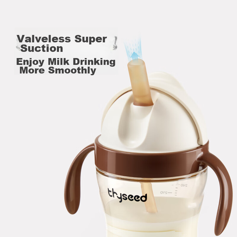 Shixi Children's Direct Drinking Straw Cup, Baby Milk And Water Sippy Cup with Straw, Straight Drinking Bottle, PPSU Water Cup for Ages 1-3 300ml