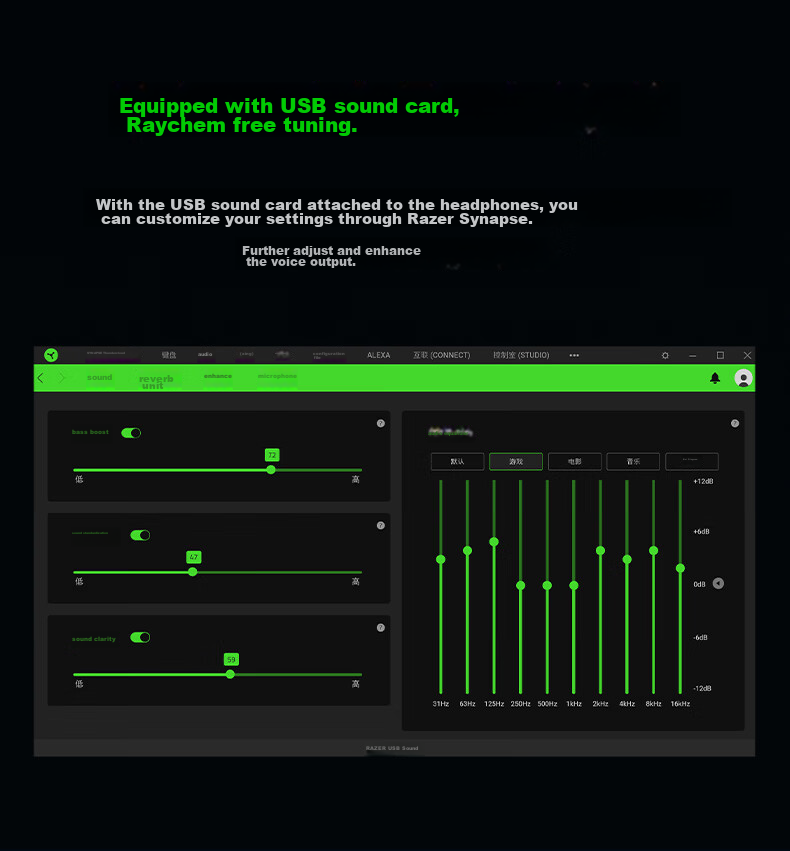 Razer BlackShark V2 Wired Over-Ear Gaming Headset with Microphone, Passive Noise Cancellation, USB Gaming Sound Card, Tri-Band EQ Adjustment, CSGO PUBG Gaming Headphones 5