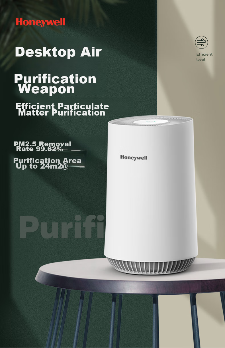 Honeywell Air Purifier for Home, Study, Office, Formaldehyde Removal, Odor Elimination, Secondhand Smoke, Desktop-Specific Purification Device KJ205F-PAC000AW 1