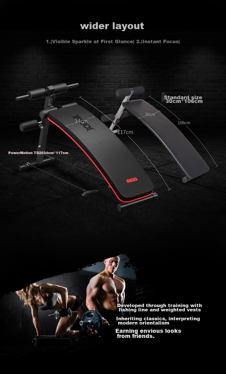 RIDO Sit-Up Assist Device, Home Fitness Equipment, Foldable Sit-Up Board, Abdominal Muscle Exercise Machine TD20 4