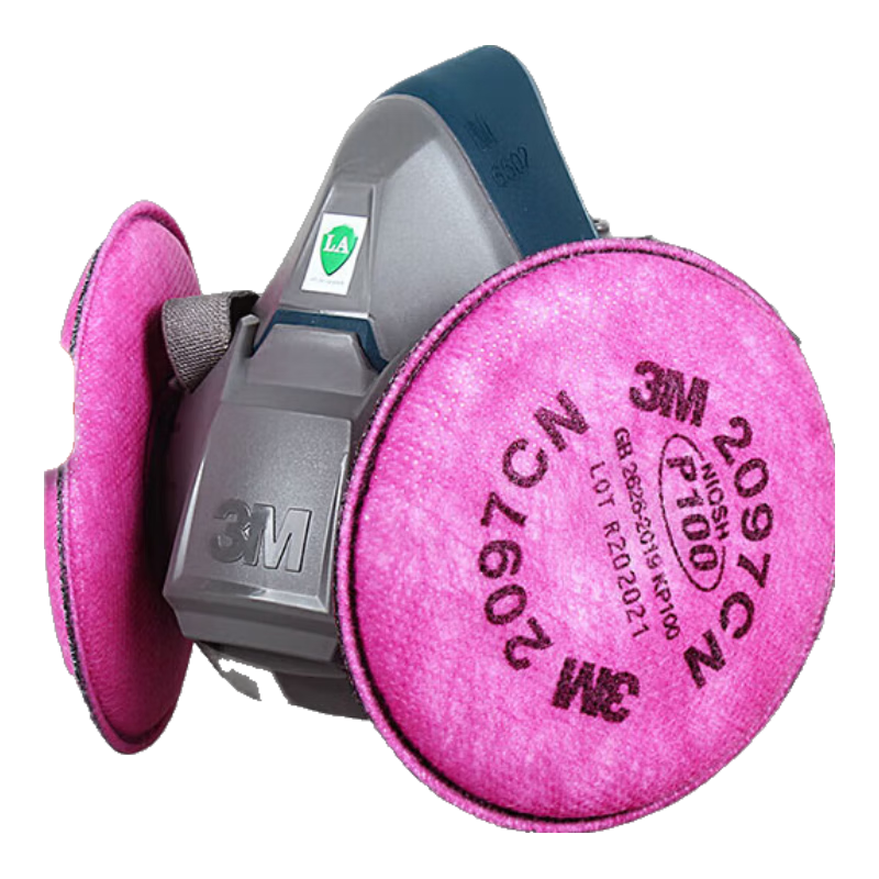 3M 6502+2097 Silicone Dust And Toxic Gas Mask Respirator for Breathing Protection Against Particulates, Organic Vapors, And Odors