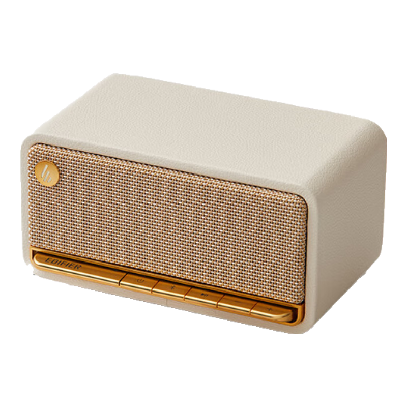 EDIFIER M230 High-Fidelity Retro Bluetooth Portable Speaker, Desktop Wooden Audio System, Stereo Surround Sound, Ultra-Long Battery Life, Beige Mother-Of White, Graduation Gift