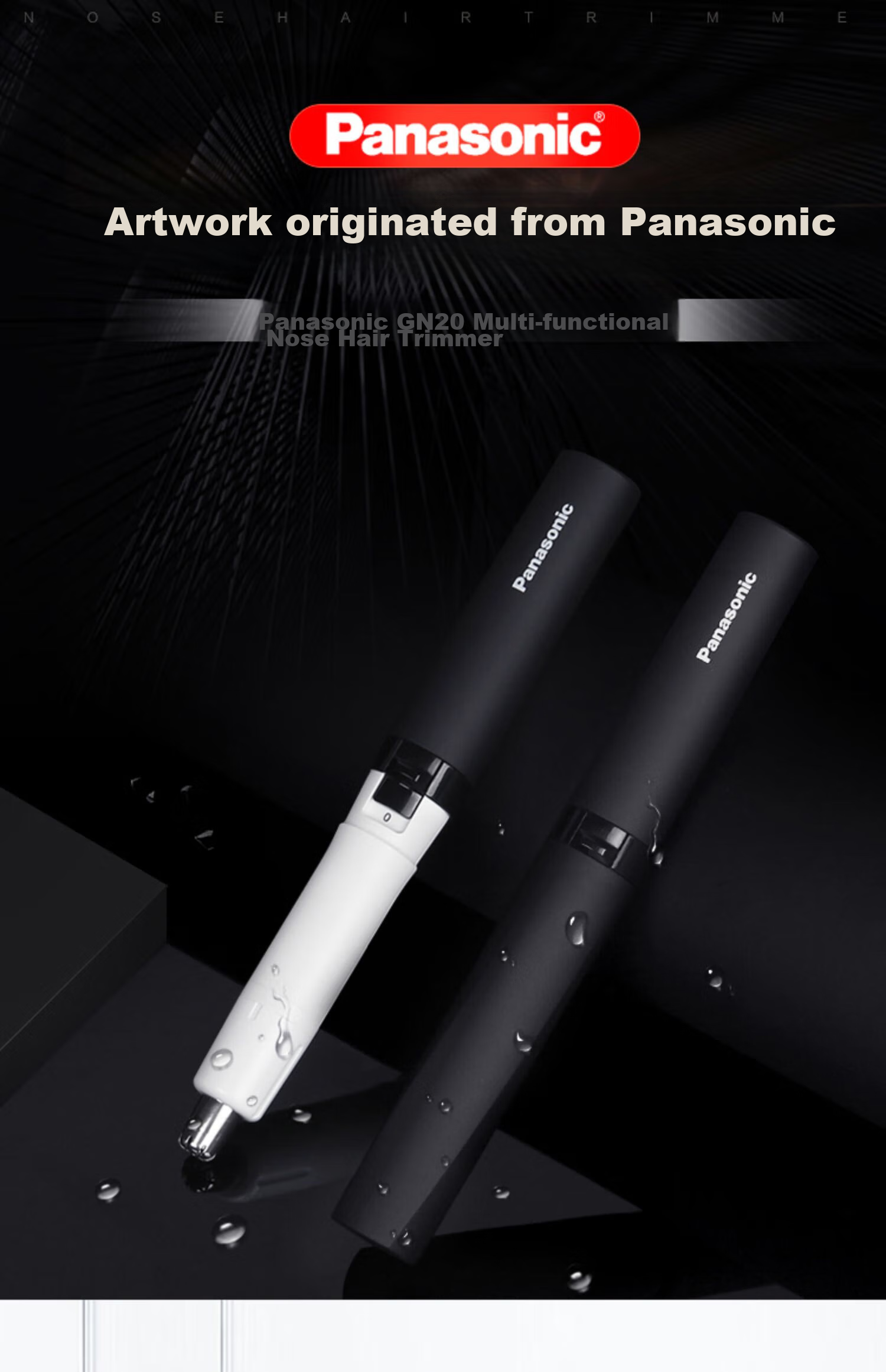 Panasonic Electric Nose Hair Trimmer for Men, Nose Hair Shaver, Compact And Portable Nose Hair Cutting Tool, Birthday And Holiday Gift for Men, GN20 Black 1