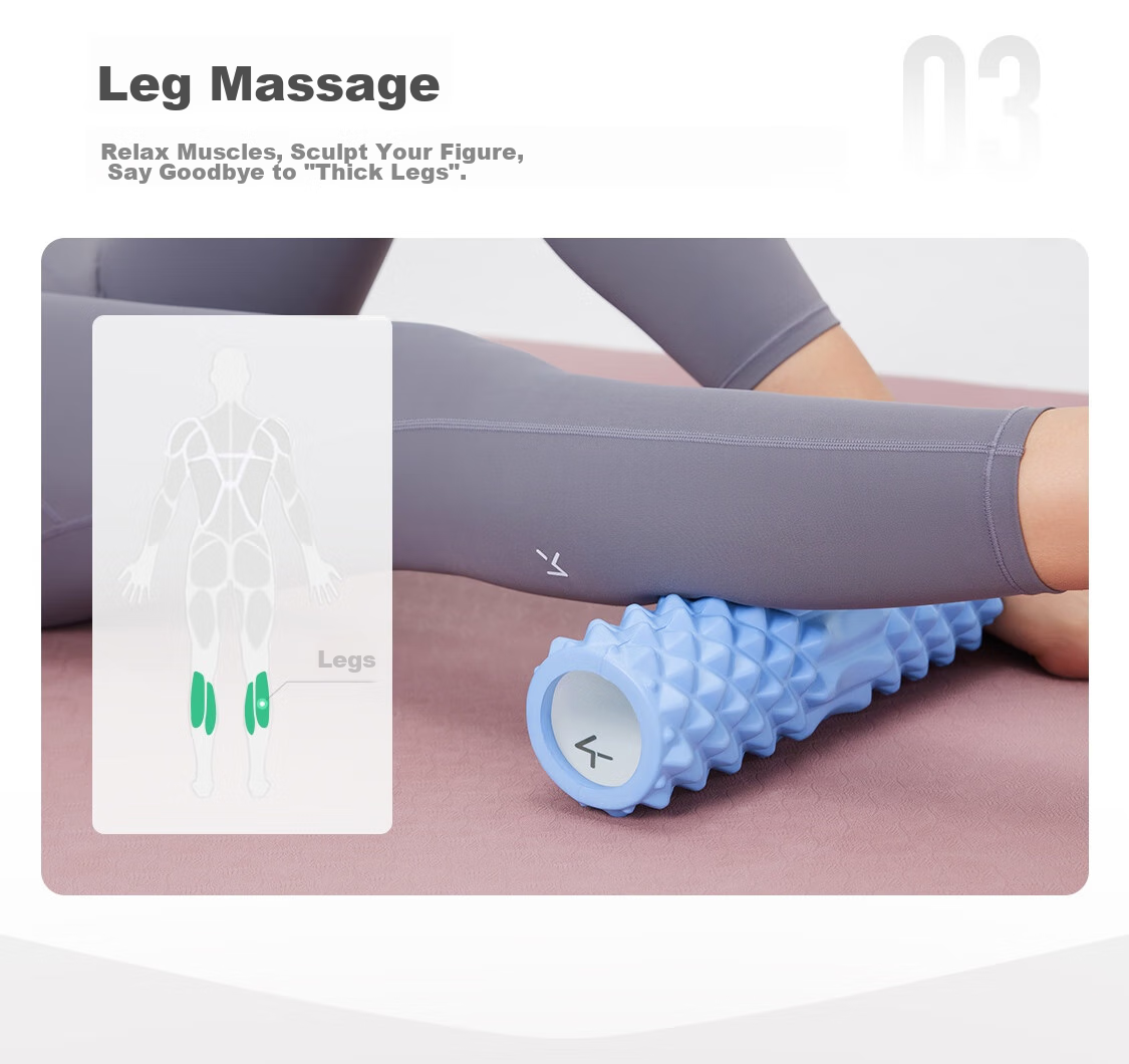 Keep Foam Roller Solid Muscle Relaxation Massage Stick Yoga Foam Roller 45cm Solid Model Light Water Blue 15