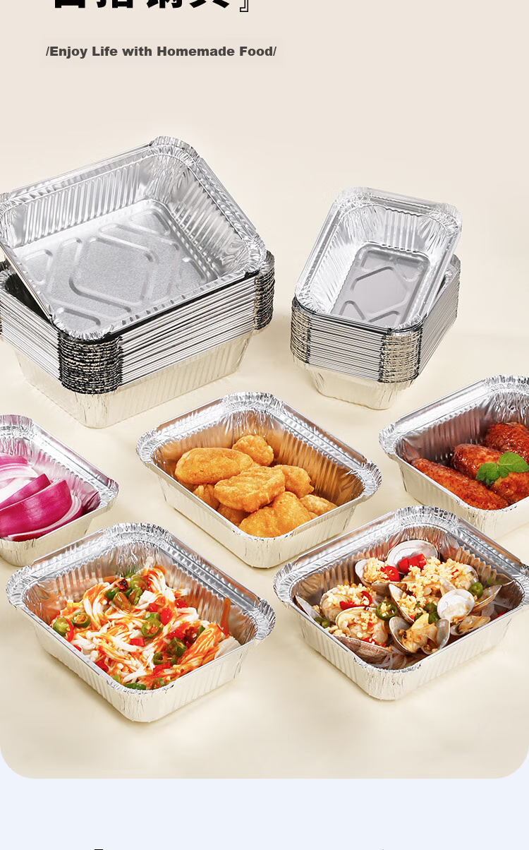 YOUAO Air Fryer Aluminum Foil Pans, 1000ml*15 Pieces, Disposable Food Containers for Barbecue, Oven, Outdoor Picnic And Camping 14
