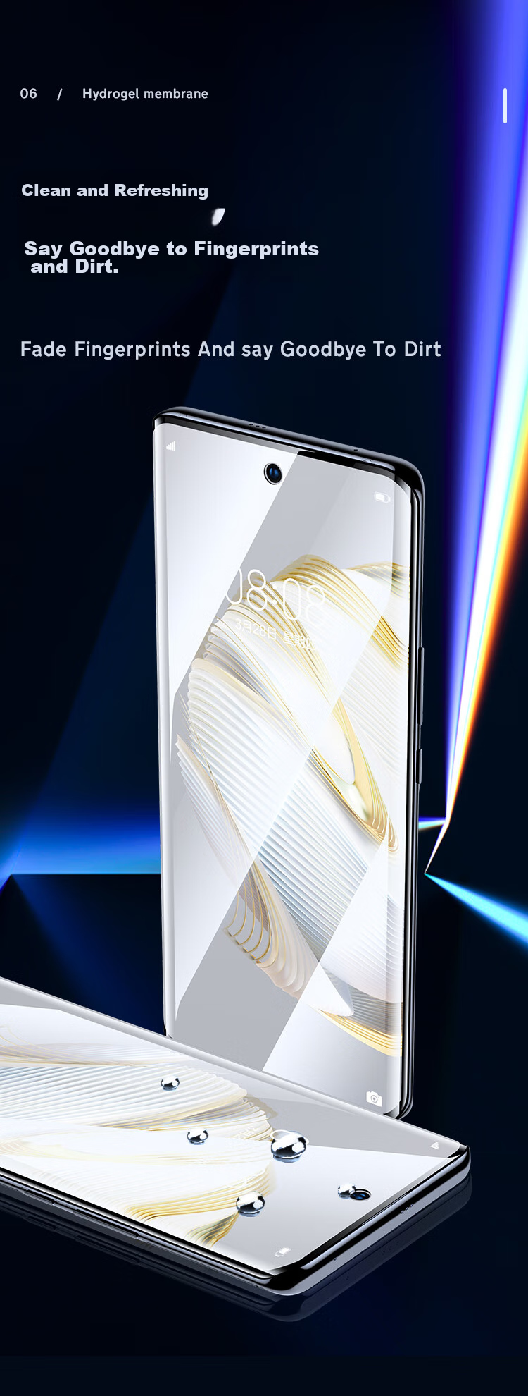 BIAZE Hydrogel Soft Film for Huawei Nova 10, Nova 10 Phone Screen Protector [2-Pack] Non-Tempered High-Definition Full-Screen Strong Anti-Fingerprint Scratch-Resistant Wear-Resistant Full Adhesive Protective JM310 10