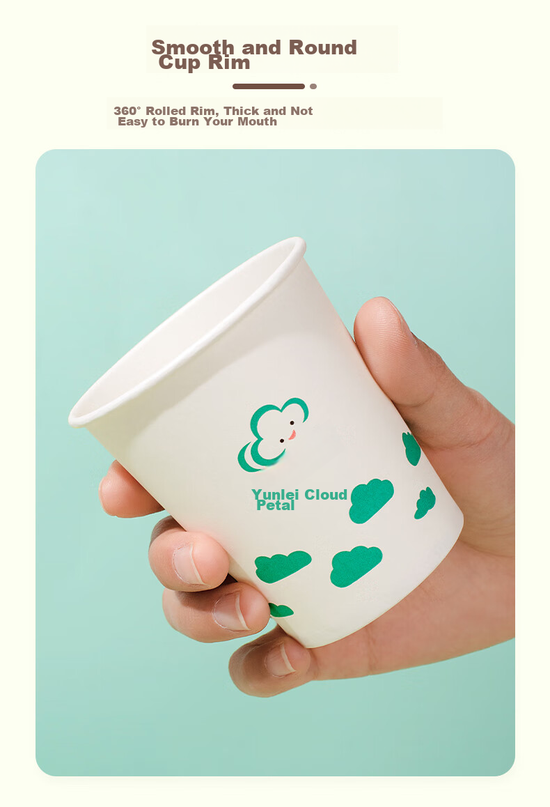 Yunlei Disposable Coffee Cups, Thickened Insulated Takeout Cups with Lids for Hot Drinks And Milk Tea, 400ml*20 Sets 6