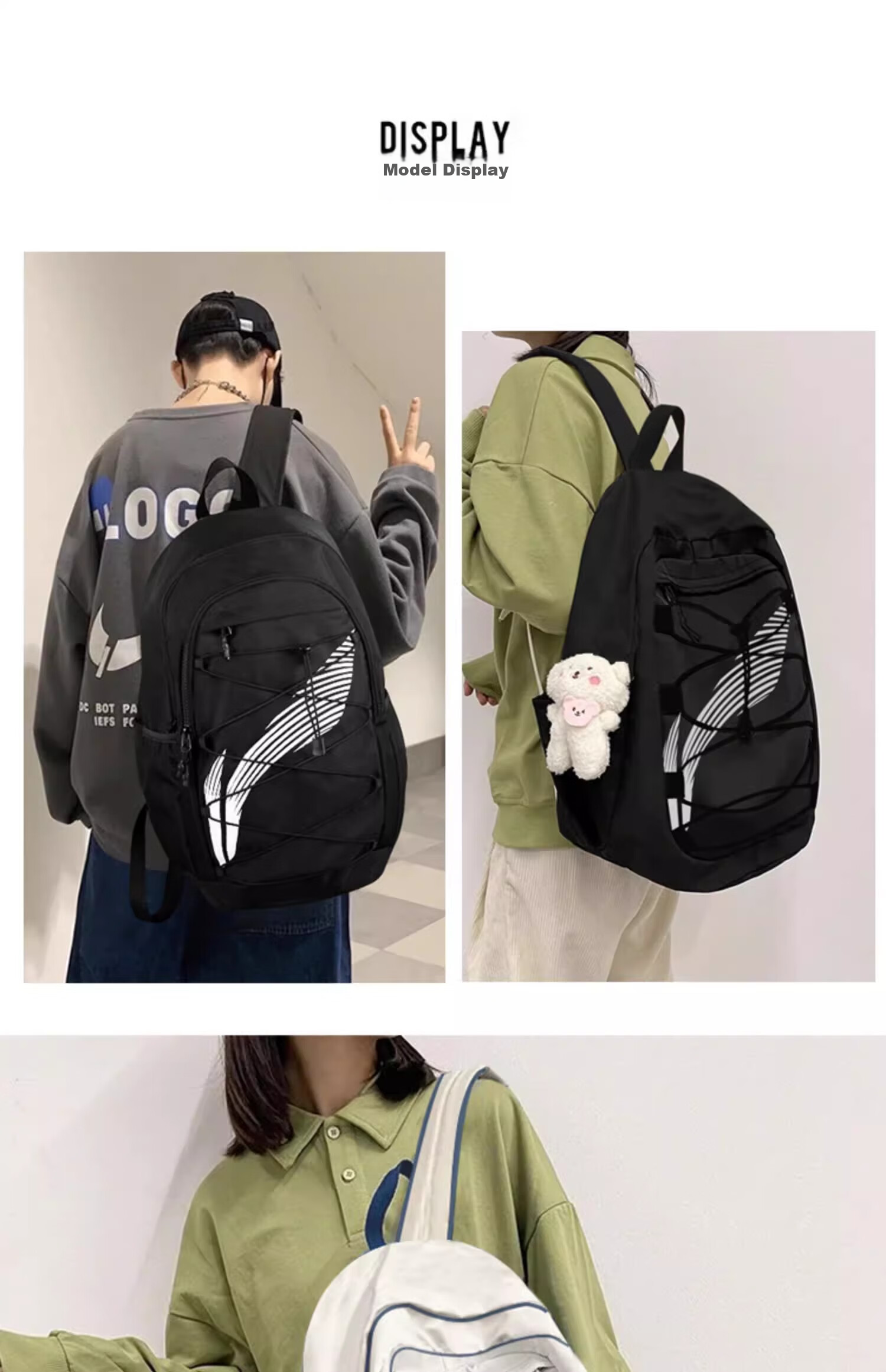 Li-Ning Backpack, Large Capacity School Bag for Men, Middle School High School College Students, Basketball Travel Outdoor Sports Backpack for Wome 4