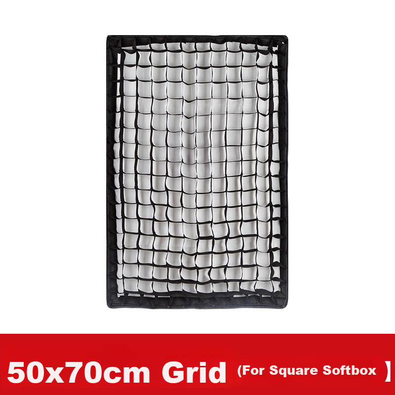AMBITFUL 50*70cm Single Grid Square Softbox, Grid Egg Basket Honeycomb Softbox Light Control Accessory