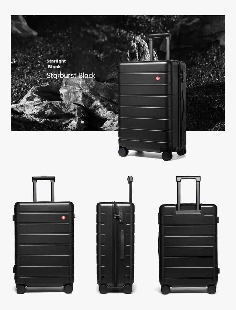 CROSSGEAR Swiss Luggage 28-Inch Carry-On Suitcase Large Capacity Travel Case for Men And Women with Seat, Password Lock And Wheels 19