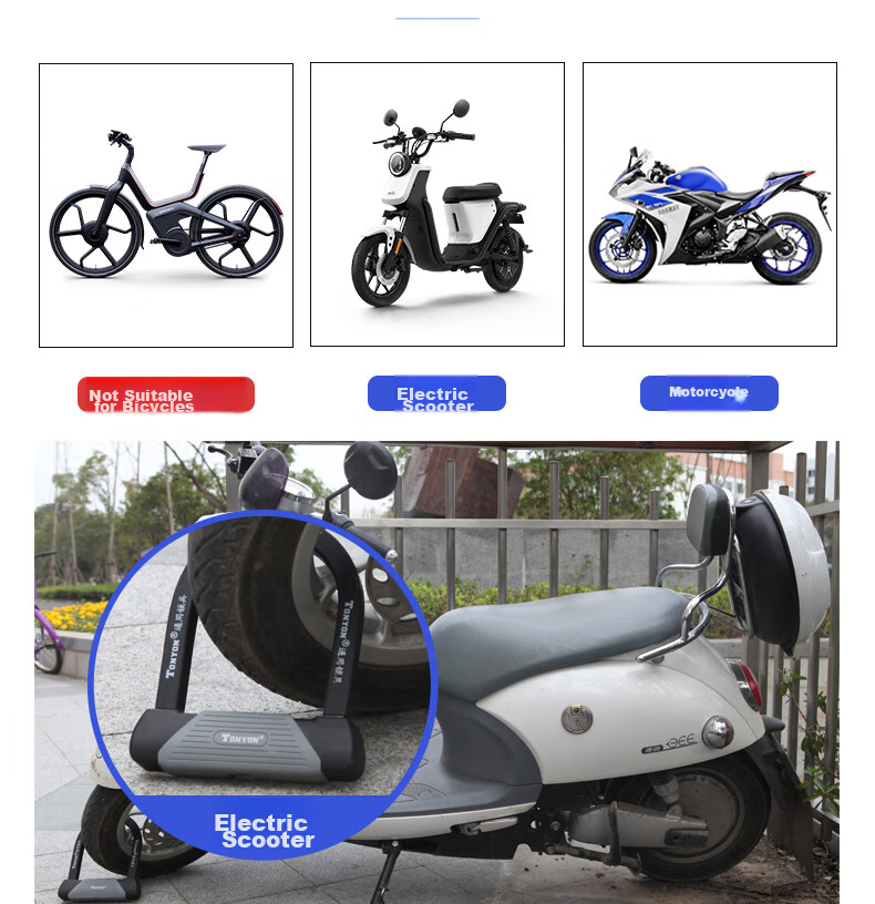 TONYON Bicycle Lock, Electric Bike Lock, 3772U Model Lock 6