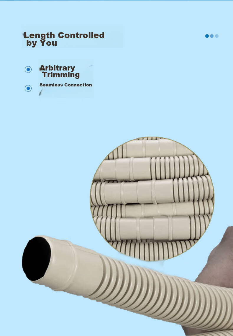 Gelinglan Air Conditioner Drainage Pipe Thickened Extension Tube Anti-Aging Outdoor Unit Drainage Condensation Water Hose for Gree Midea Haier Air Conditioner Accessories with Clamp 5 Meters GS-5 12