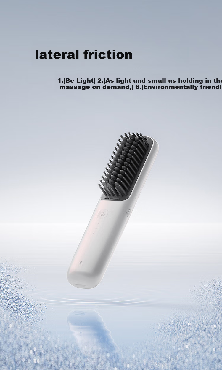 Mijia Xiaomi Wireless Straightening Brush, Mini Portable Hair Styling Comb with Negative Ions for Hair Protection, Straightening Iron And Comb, Birthday Gift for Girlfriend, Yunjin Purple 1