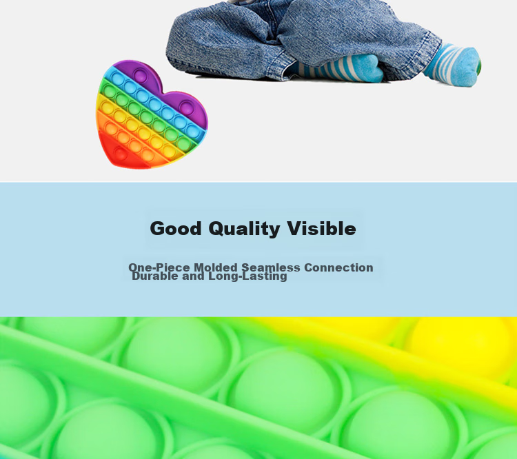 TaTanice Rainbow Stress Relief Toy, Children's Mouse-Killing Pioneer Silicone Stress Relief Button Board, Birthday Gift for Boys And Girls 7