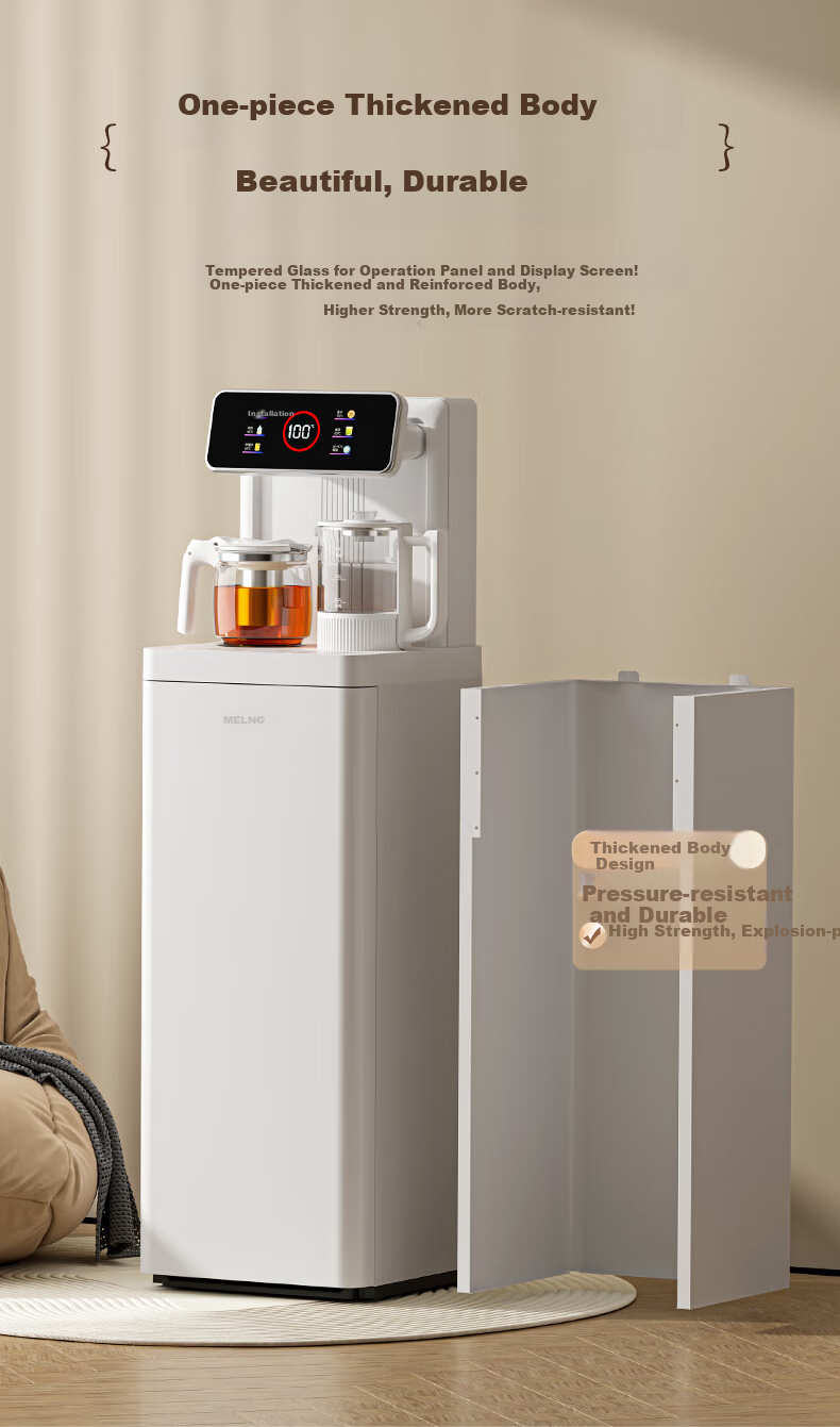 MeiLing Smart Voice Tea Bar Machine with Large Screen Remote Control, Floor-Standing Water Dispenser with Bottom-Placed Water Tank, Integrated Cabinet for Home Use, Cooling And Heating Fully Automatic Machine, Cold And Hot Model MY-C231B (Voice Control Version) 11