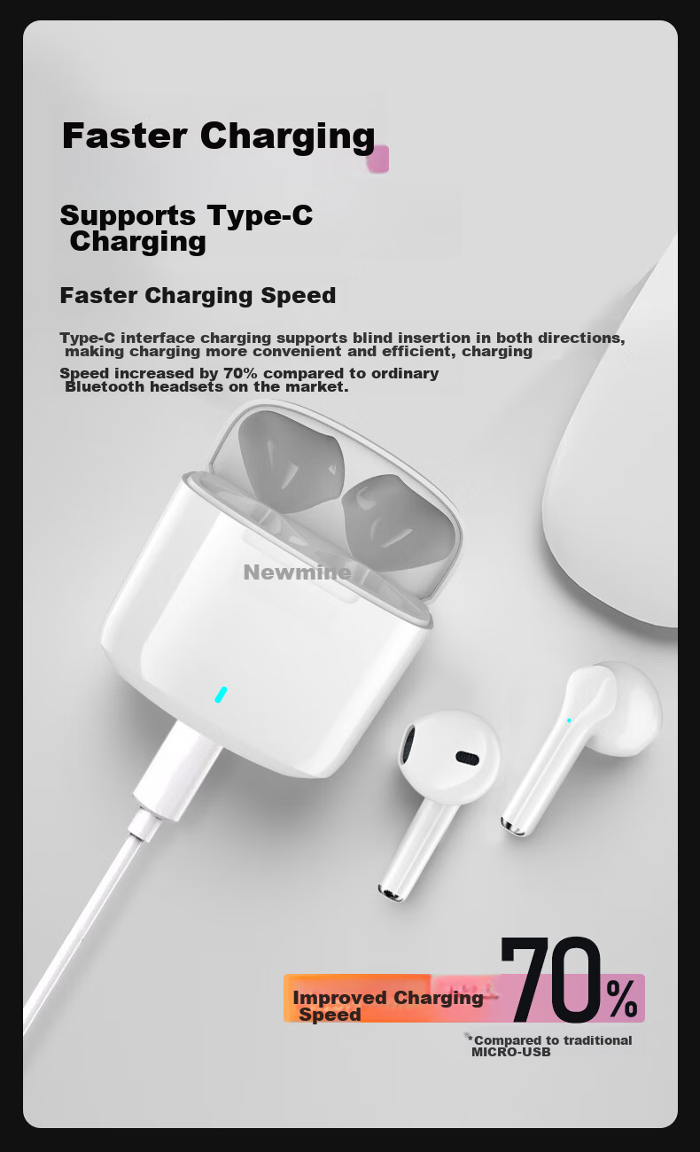 Newmine X9Pro Active Noise Cancelling In-Ear True Wireless Bluetooth Earphones High-Quality Sound Long Battery Life 25 Years New Model Top 10 Compatible with Apple Huawei Xiaomi Black 12