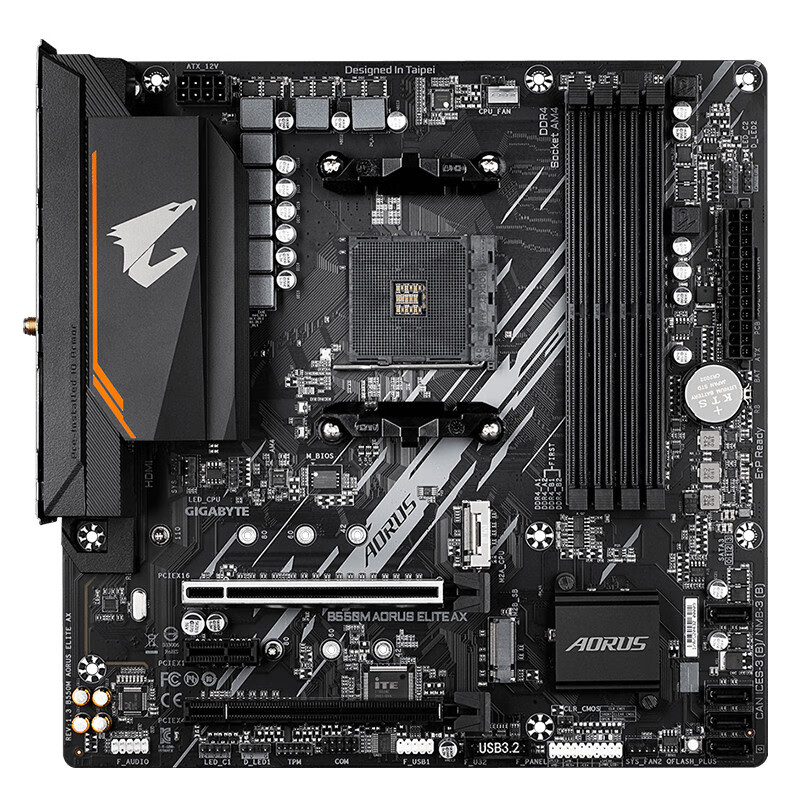 GIGABYTE AORUS ELITE AX DDR4 WIFI Motherboard Supports Processors 4500/5600X/5700G/5800X AMD B550 Socket AM4