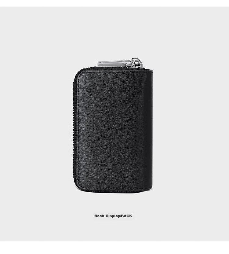 POLO Leather Key Case for Men, Top-Grain Cowhide Card Holder, Multifunctional Storage Pouch, Scratch-Resistant Key Ring, Birthday Gift for Boyfriend 13