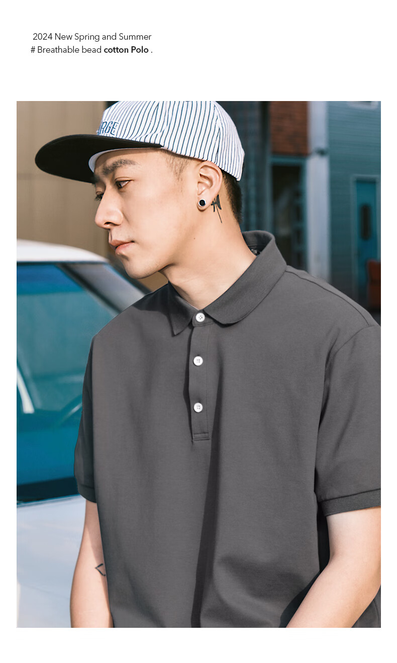 GENIOLAMODE Polo Shirt for Men, Summer Casual Retro Chinese Trendy Printed Collar Short-Sleeve Men's T-Shirt, White, 2XL 16