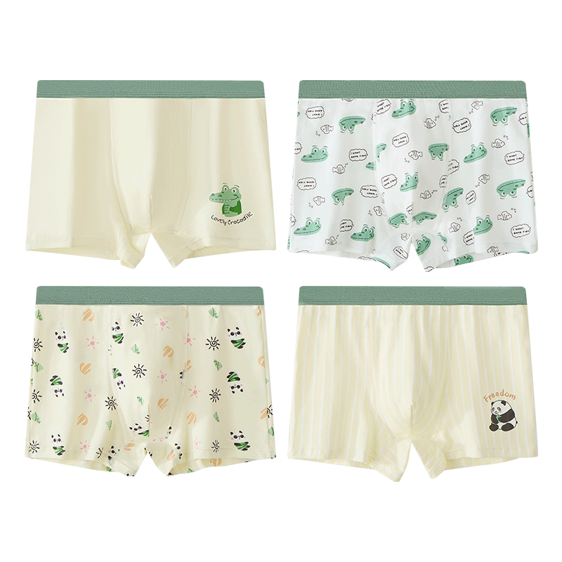 LangSha Children's Underwear, Boys' Youth Pure Cotton Antibacterial Underwear, Developmental Stage Student Shorts And Boxer Briefs