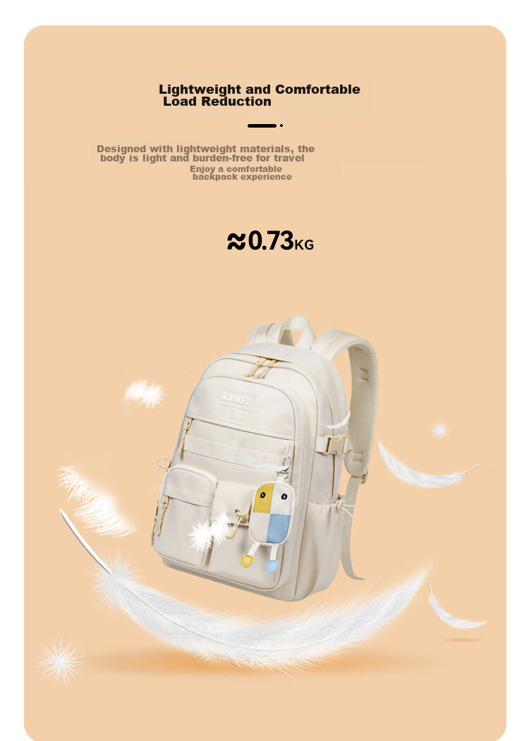V.NINE Backpack for Middle And High School Students, Unisex Laptop Bag 14/15.6 Inch, College Student Travel Backpack 4