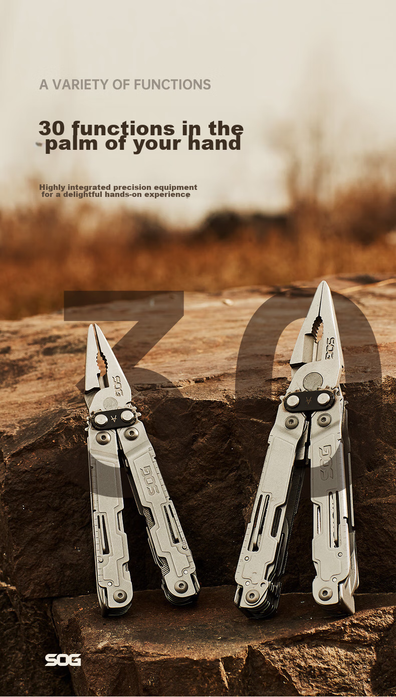 SOG Multi-Functional Pliers, Outdoor Portable Tool, Wilderness Equipment, Portable Folding Knife, PA1002 Set Versio 1