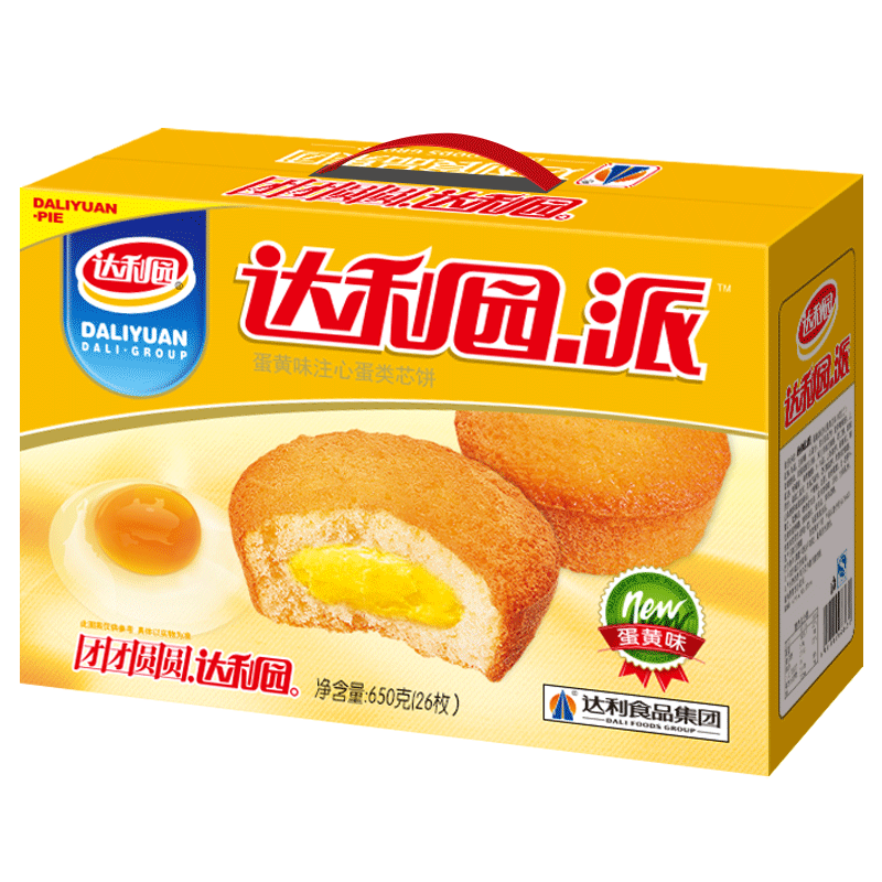 达利园注心蛋黄派650g礼盒装早餐面包办公室解馋休闲零食糕点