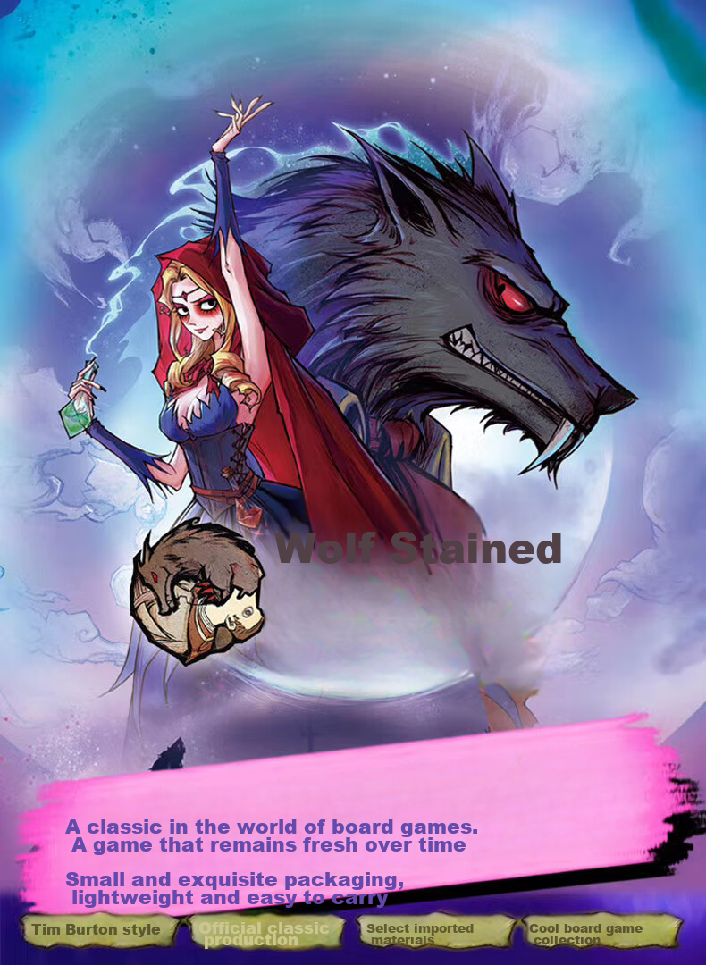 Langrensha Card Collection Edition in Tin Box, 2025 Jiaomian Langrensha, New Character Tianhei Qieyin Board Game Playing Cards Set 1