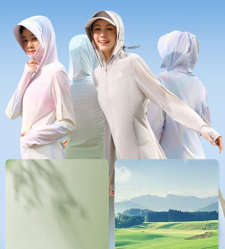 BOSIDENG Summer National Standard Sun Protection Jacket for Women, Short Style, UV-Resistant, Breathable, Slim-Fit, Lightweight Coat, UPF100 11
