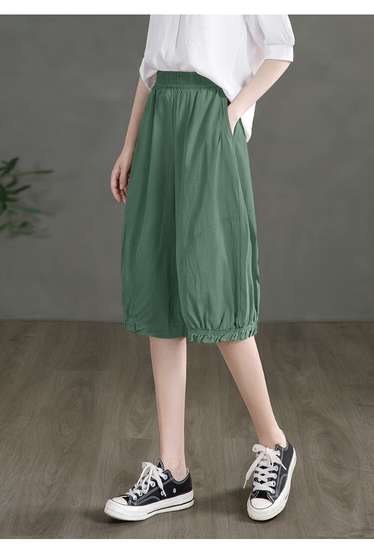 Siboshe Elastic Waist Wide-Leg Pants, Summer 2026 Collection, Loose-Fitting Tapered Leg Casual Pants with Pleats 12