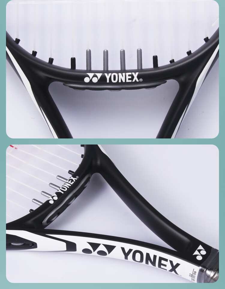 YONEX Tennis Racket Training Aid for Beginners to Advanced Players, Carbon Composite 21SMHGE Blue Pre-Strung 4
