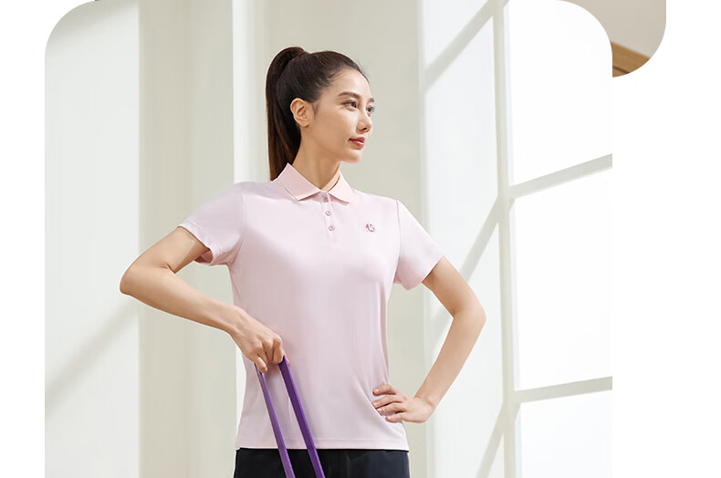 361° Women's Short-Sleeve T-Shirt, Summer New Style Quick-Dry Polo Shirt, Sports Running Loose Top, 662624112H-2 91