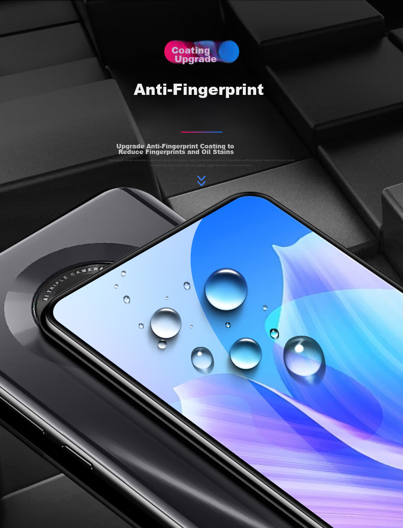 HotFire Tempered Glass Screen Protector for Huawei Enjoy 20 Plus, Full Coverage Automatic Adhesive Glass Protective Film for Enjoy 20 Plus Smartphone 6