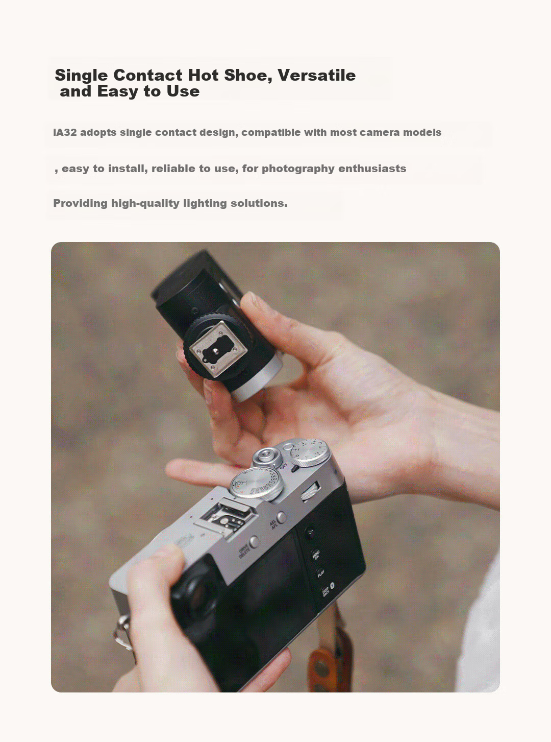 Godox IA32 Flash, Compact Hot Shoe Interface Universal Camera Speedlight, Small Cube Portable for Outdoor Shooting, Portrait Photography, And Mirrorless Digital Cameras 6