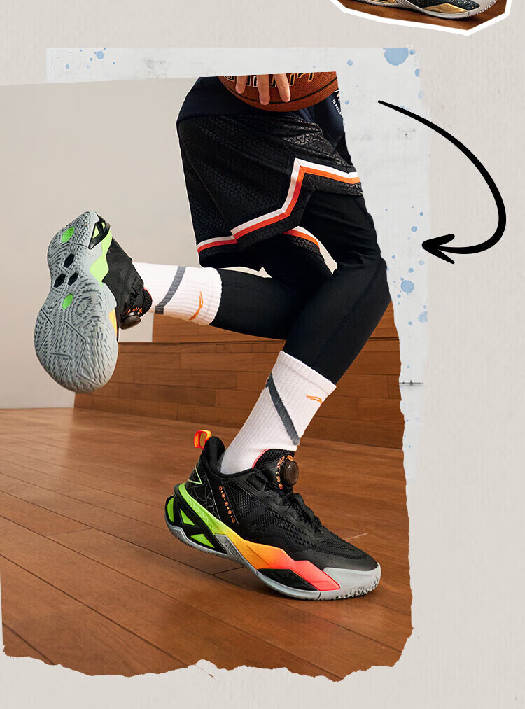 LI-NING Kids Basketball Shoes Boys and Girls Big Kids 2026 Summer New Lightweight Durable Shock Absorption Rebound Sports Shoes 11
