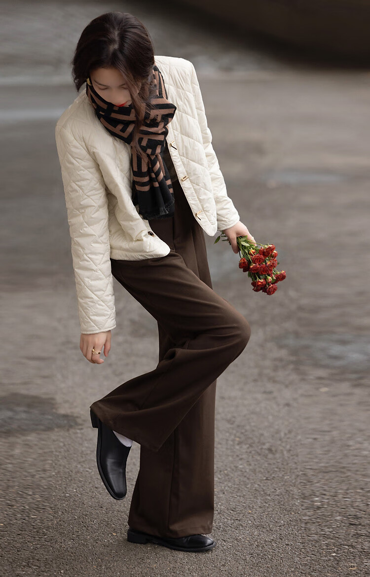 Dme [Laoqian Yinxiang] Winter Luxury Matte Light Luxury 400T Spring Yarn Diamond-Quilted Women's Cotton Jacket 24