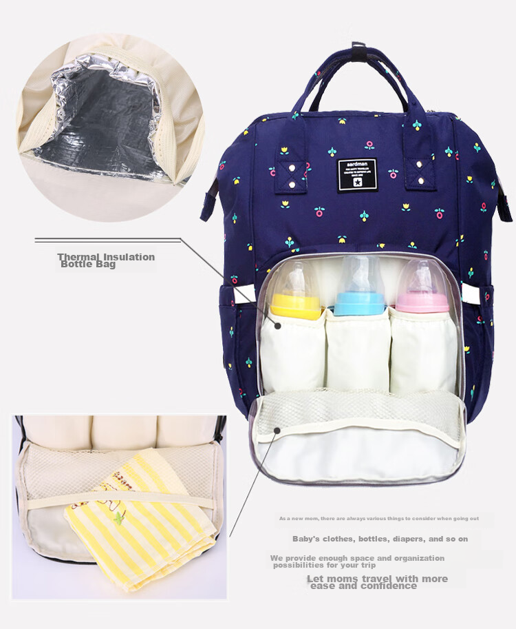 LYUBA Multifunctional Large-Capacity Mommy Bag, Work Backpack, Breast Milk Storage Bag, Fashionable Mom Bag HY1706 Camouflage Gree 8