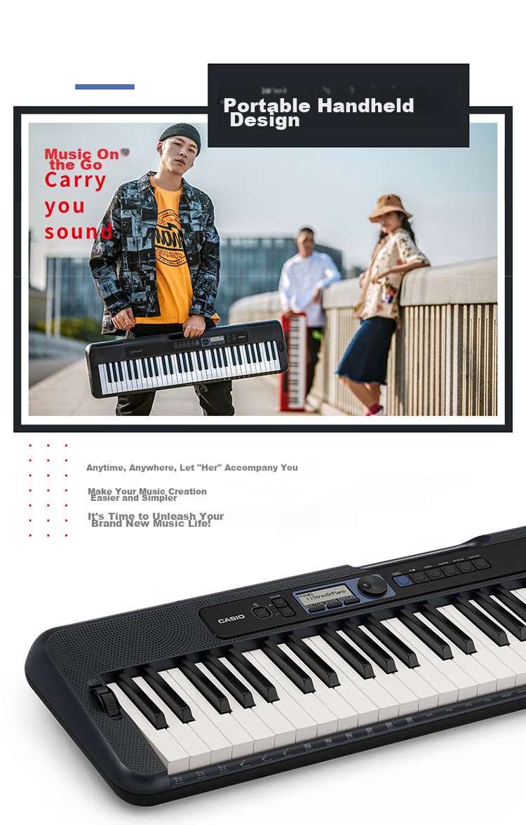 CASIO Electronic Keyboard CTS300, Portable And Stylish for Children And Adults, Entertainment And Learning, 61 Keys, Standalone Model 4